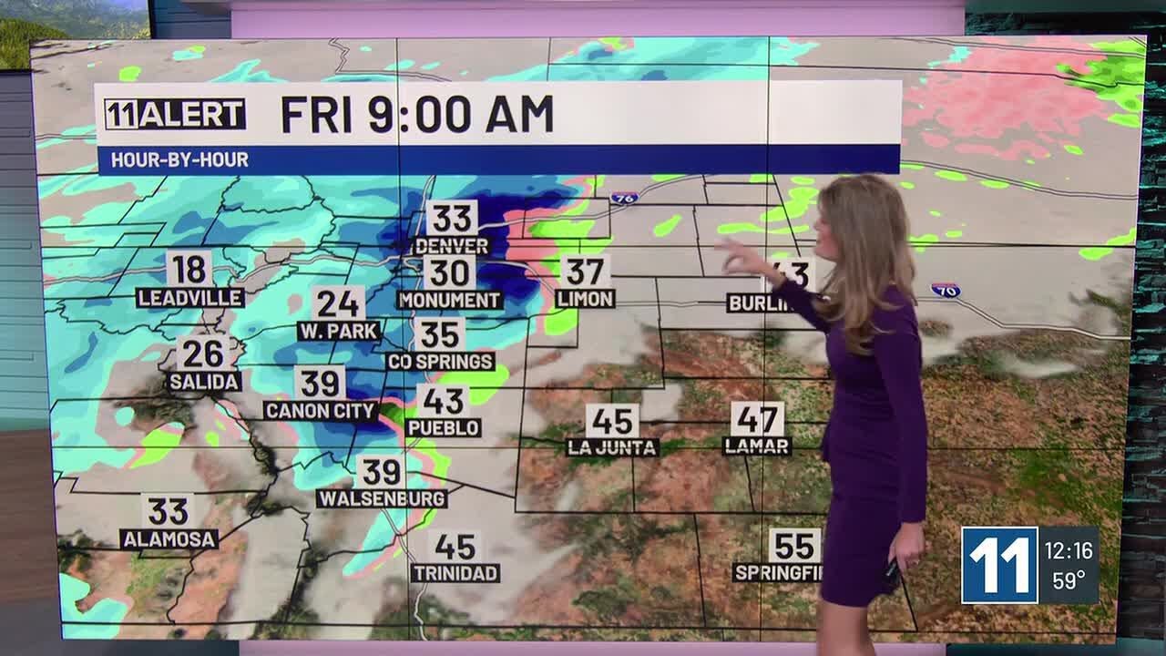 Fire danger today with snow expected for Friday