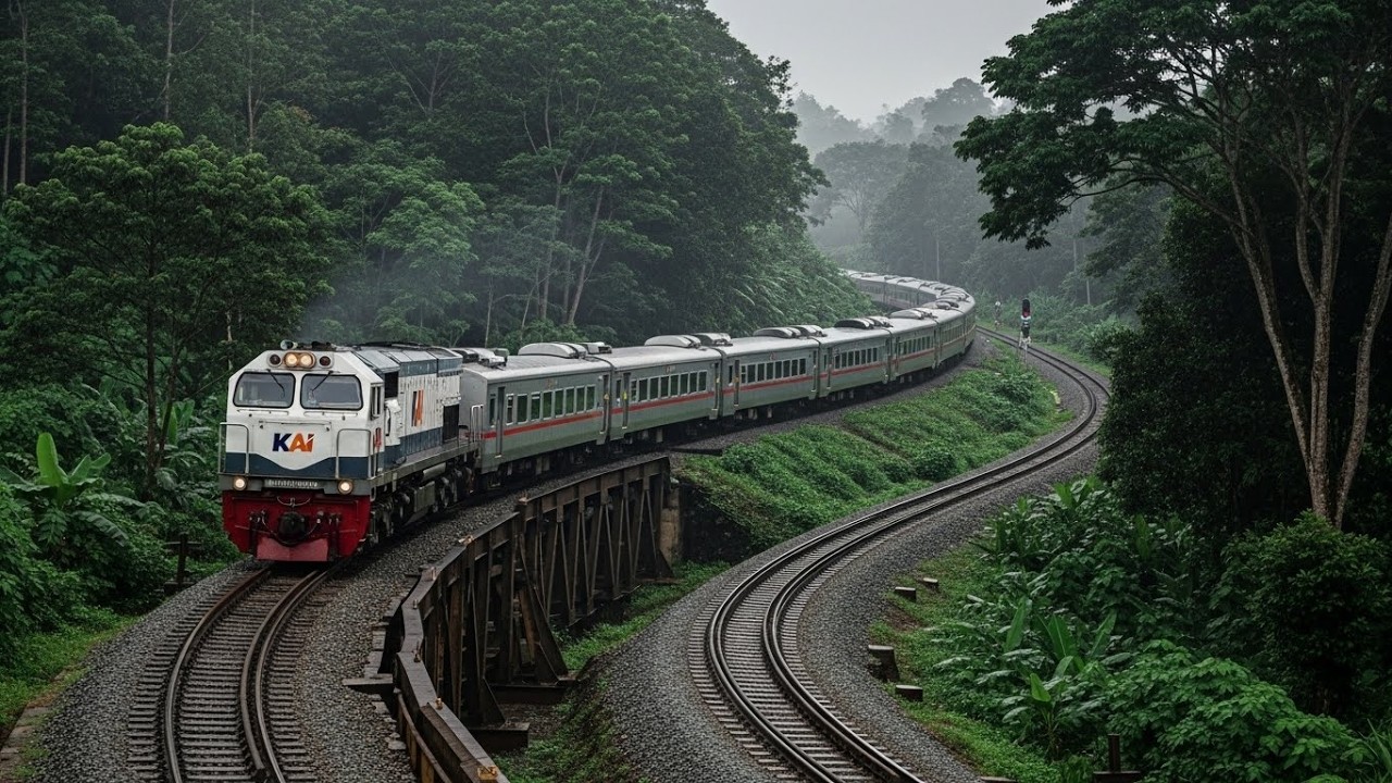 Kereta Api Panjang !!! Kumpulan 33 Kereta Ngebut di Rell
