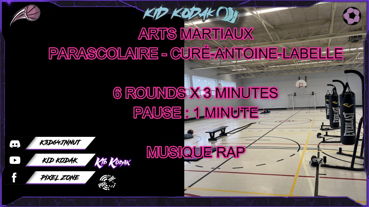 6 Rounds (3 Min + 1 Min Pause) Entrainement de Boxe, Musique RAP