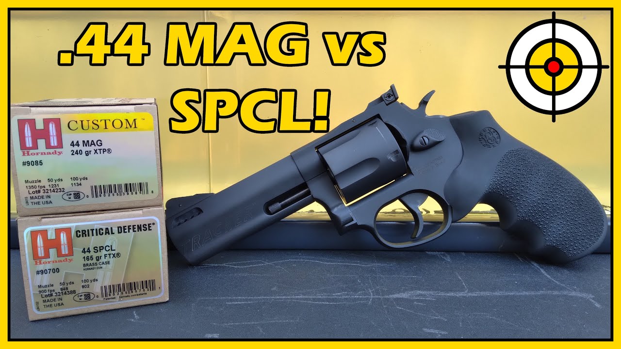 Большая мощь! Тест на стойкость к баллистическому гелю Hornady .44 Magnum против .44 Special с по...
