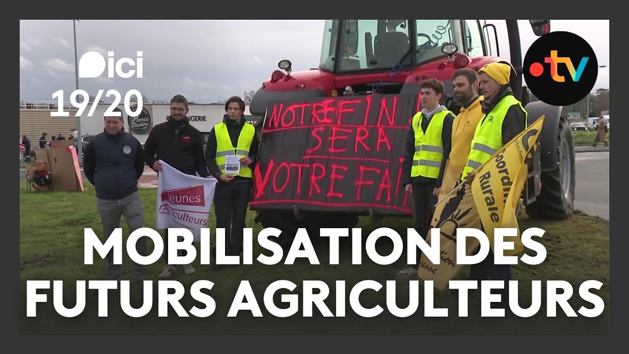 Des agriculteurs en formation se mobilisent dans le Maine-et-Loire pour défendre leur avenir