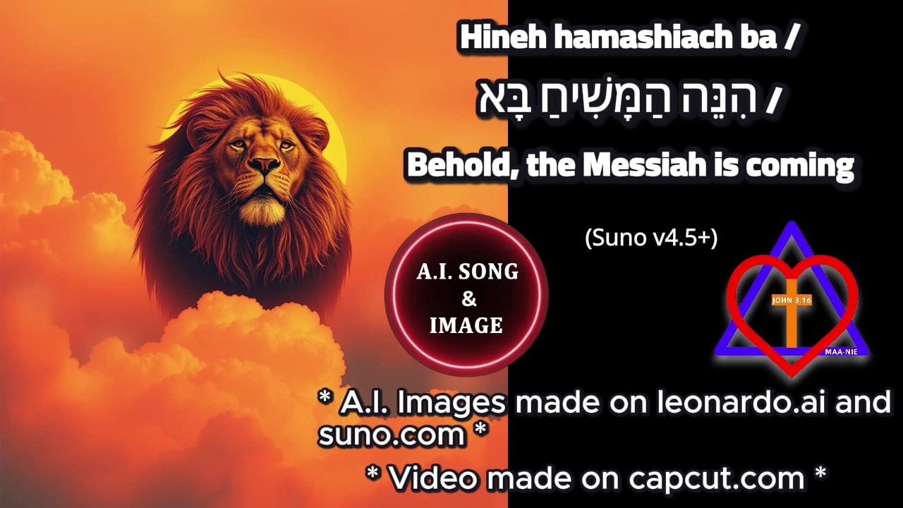 Hineh hamashiach ba /הִנֵּה הַמָּשִׁיחַ בָּא / Behold, the Messiah is coming-A.I. SONG & IMAGE #SUNO