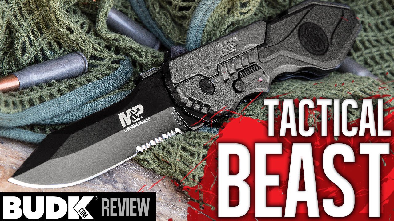 Smith & Wesson M&P Assisted Opening MP4L Tactical Pocket Knife Serrated - $44.99