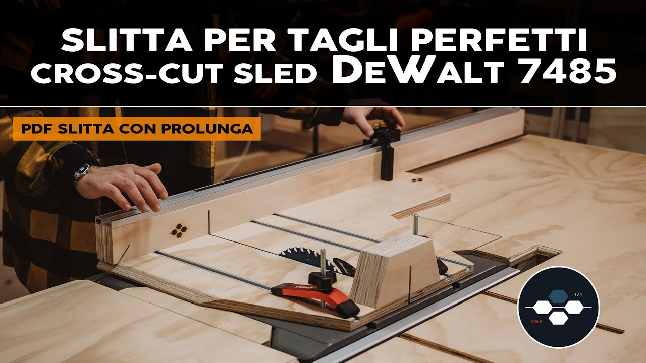 Come costruire una slitta con estensione battuta per il banco sega ⚙️ Cross-cut sled