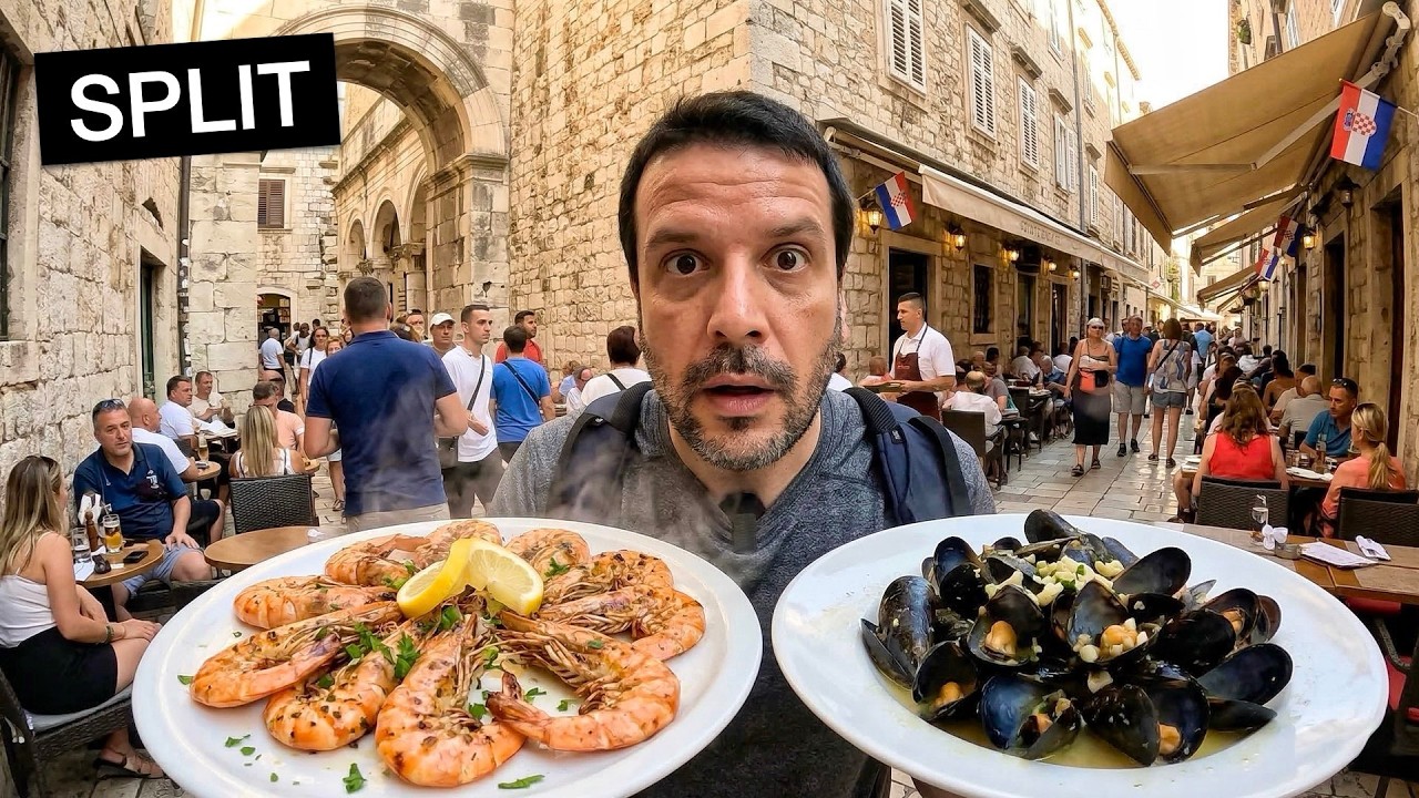 Provando COMIDAS na cidade mais turística da Croácia 🇭🇷