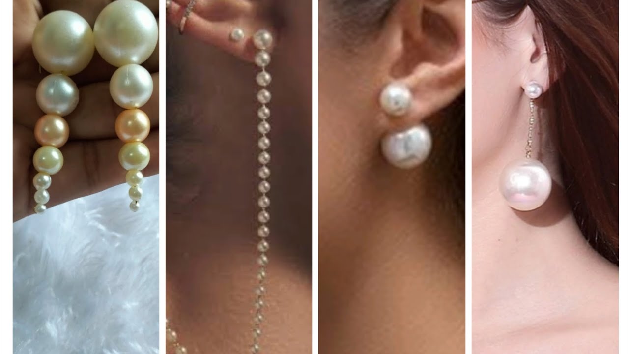 beautiful korean pearl earrings making at home#viral #trending #viralvideo #diy #craft