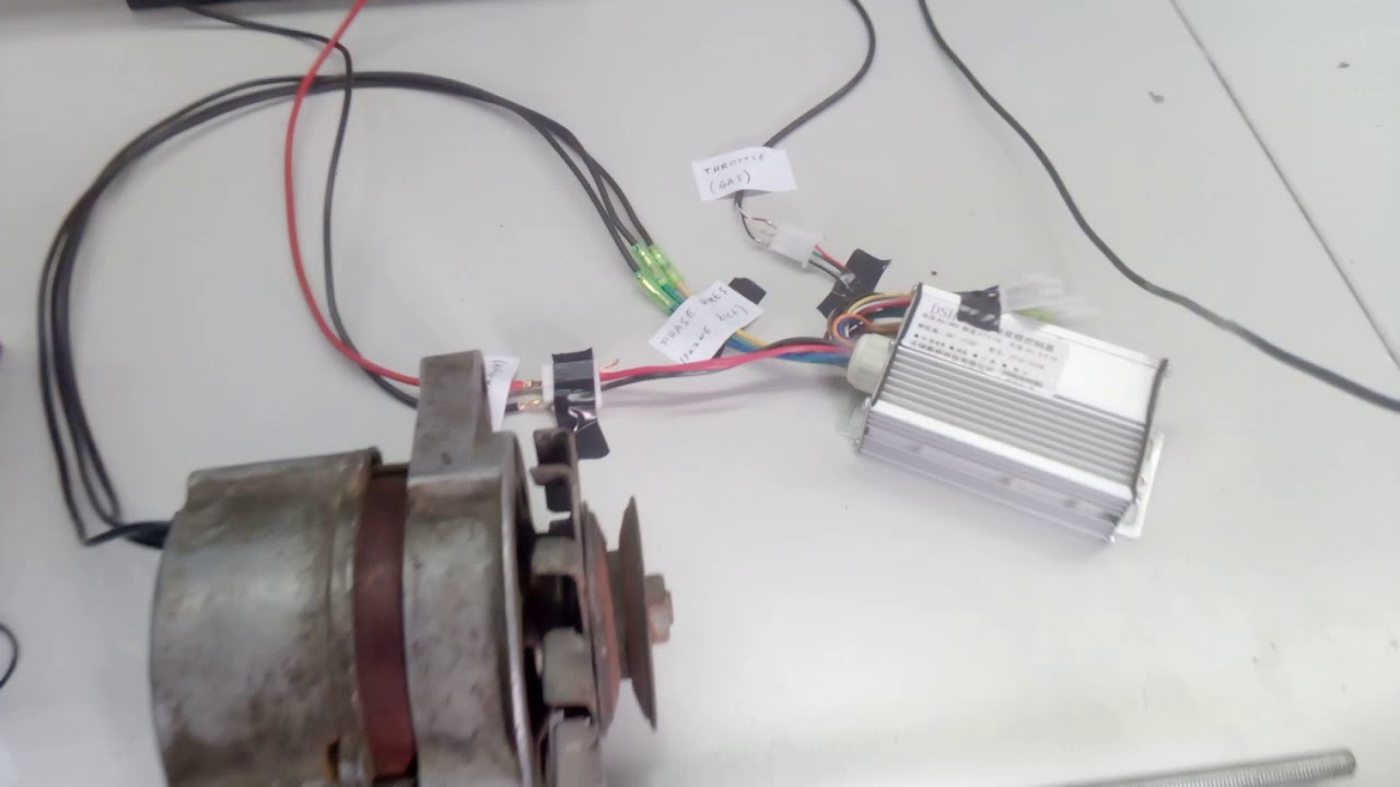 Car alternator as motor (BLDC) sensorless