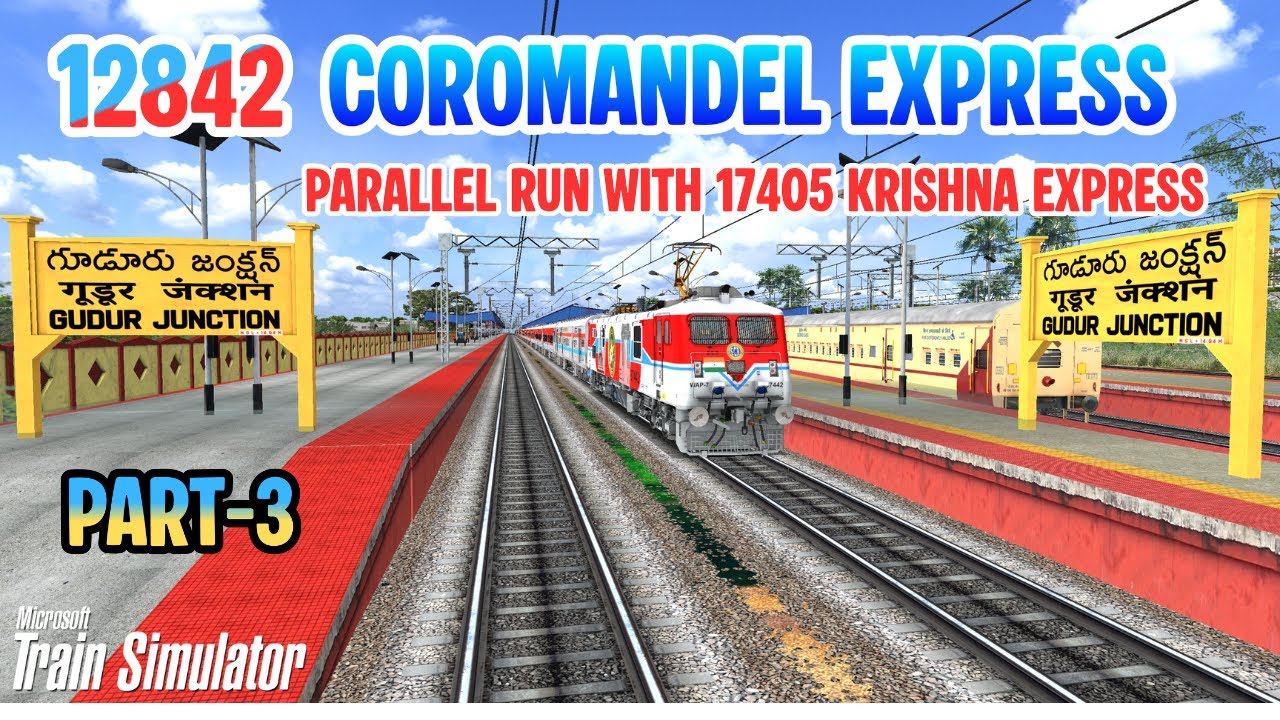 Amazing Journey of 12842 COROMANDEL EXPRESS From MGR Chennai Central To Vijayawada Jn in MSTS