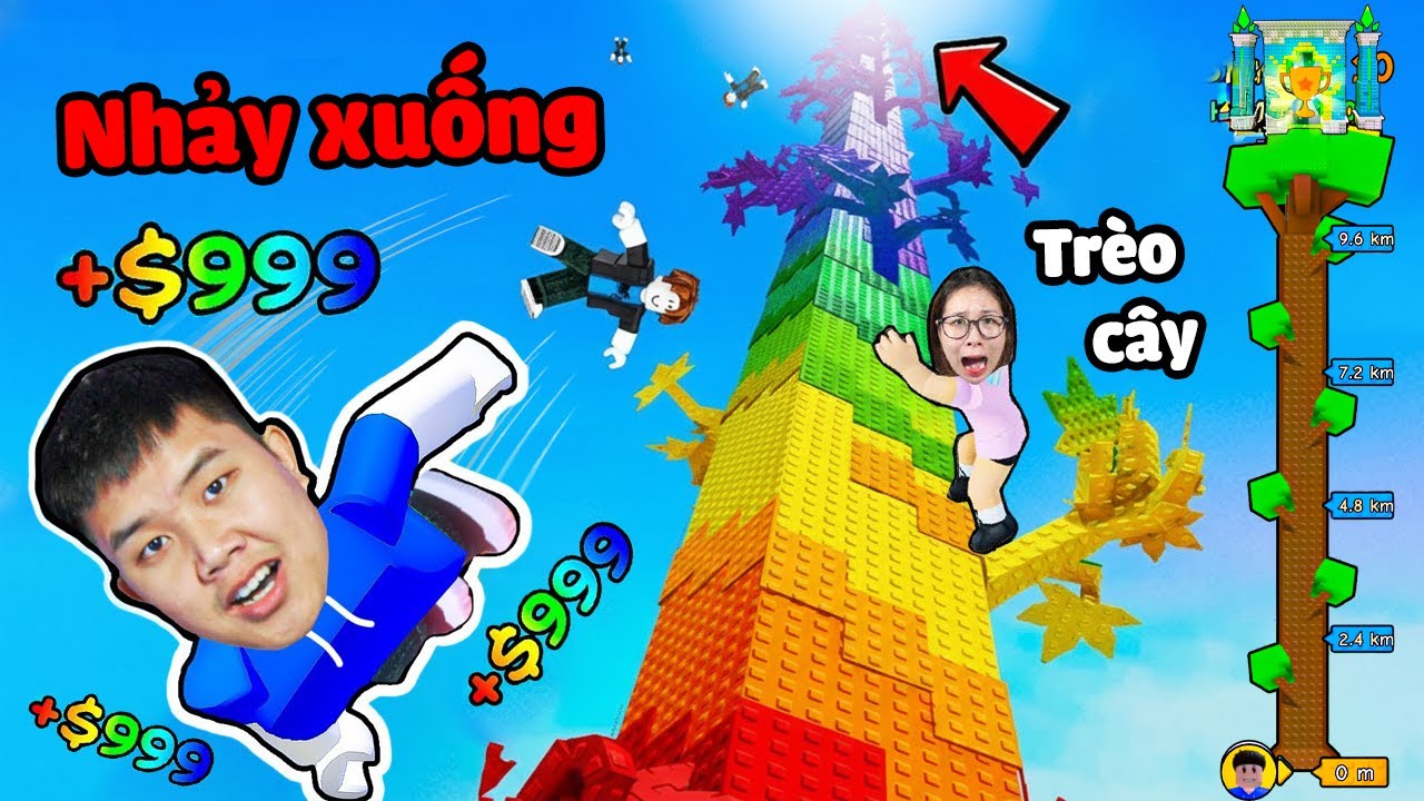 Thi trồng cây thật cao rồi leo lên nhảy xuống kiếm 1 tỷ !? bqThanh & Ốc Ai Vip Hơn