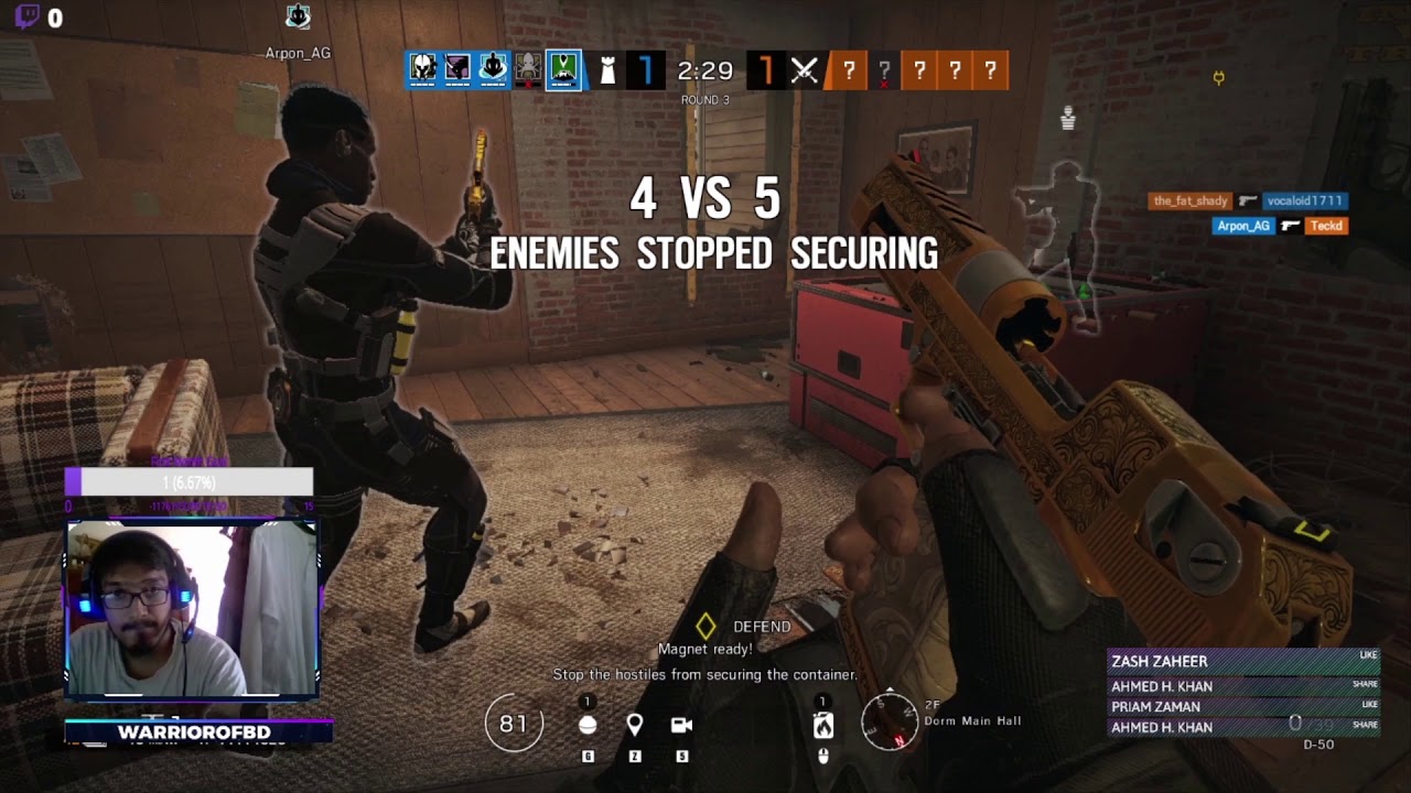 RaibowSixSiege Small Fun and Golden Gun