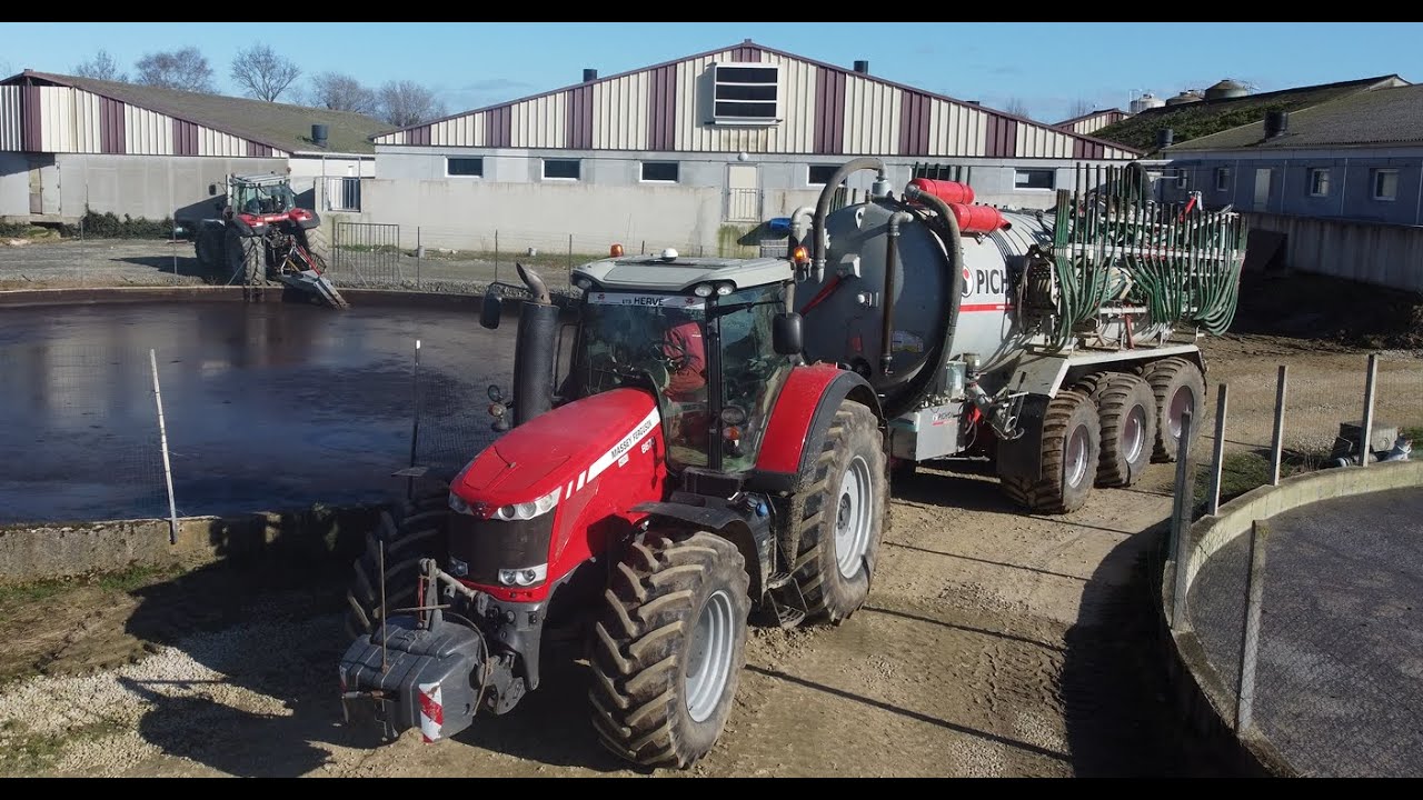 🇫🇷Epandage de digestat sur blé bio🌾- MF 8670 & Pichon TCI 25000L🤩