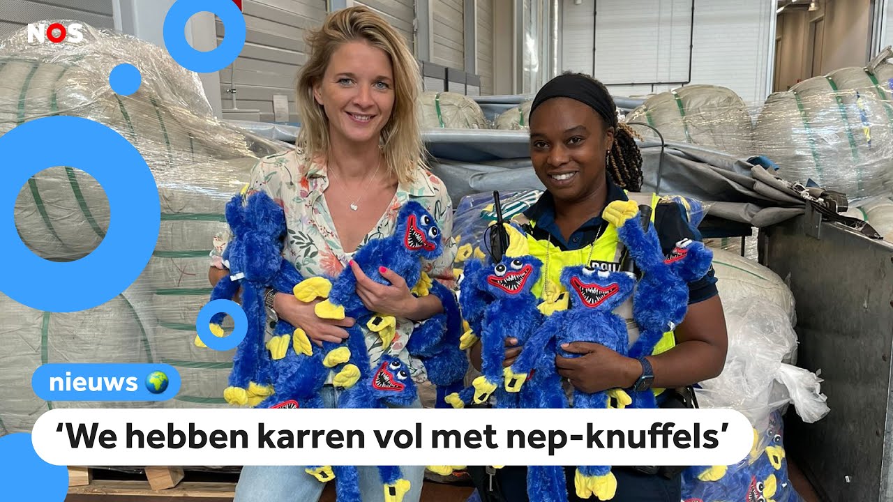 Douane vindt 130.000 Huggy Wuggy-knuffels op Schiphol