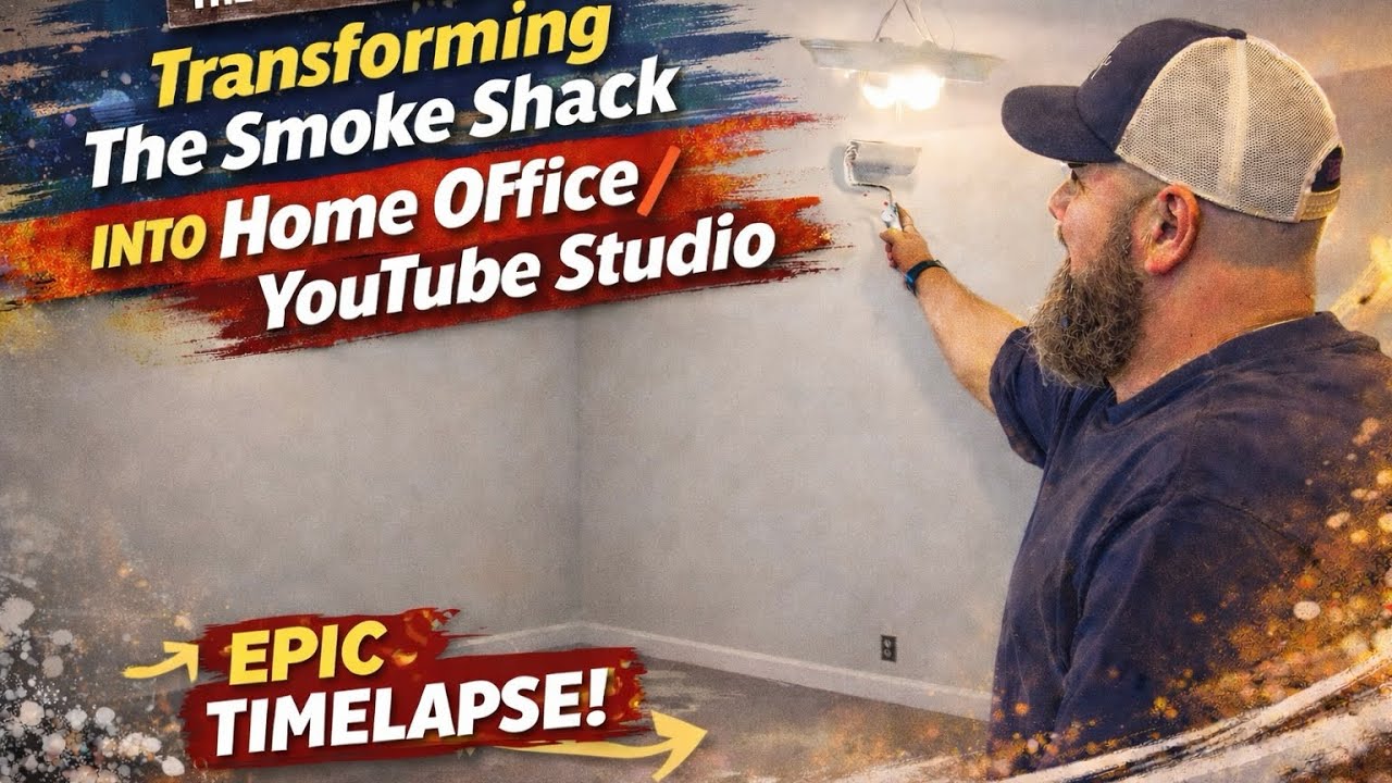 Time Lapse | Transforming My Smoke Shack Into a Home Office & YouTube Studio | 
