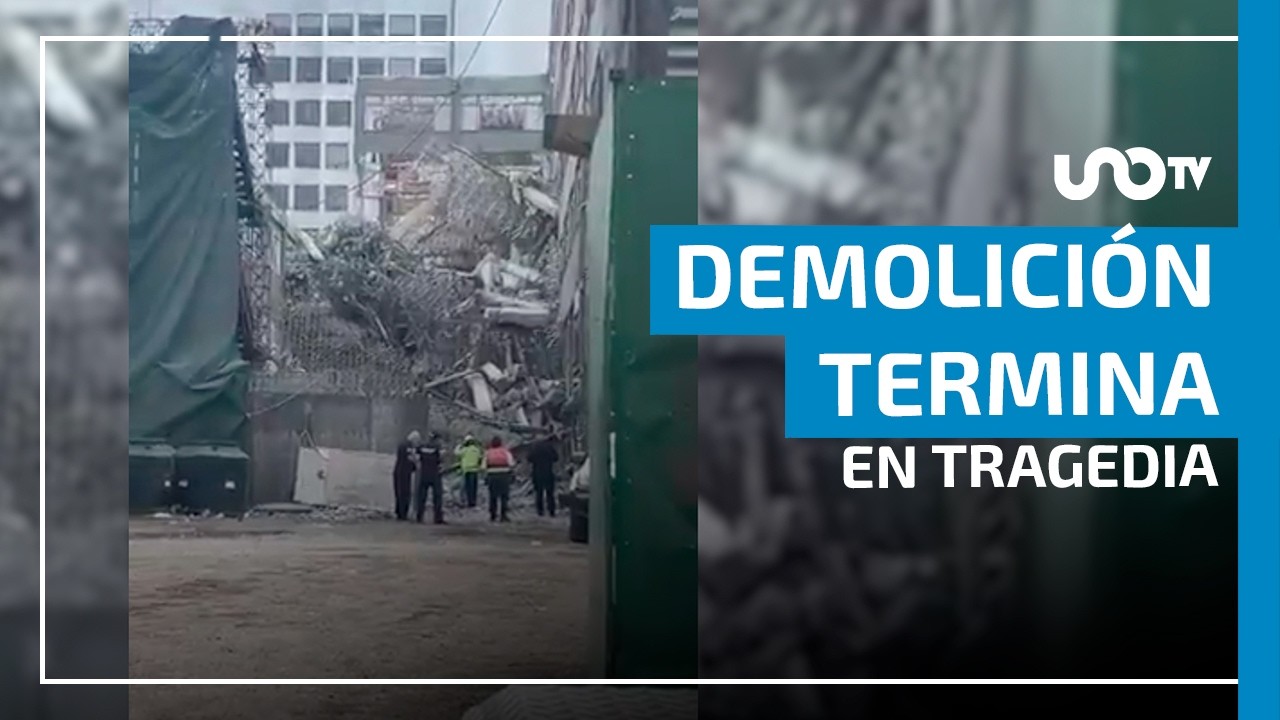 Un edificio en proceso de demolición colapsó