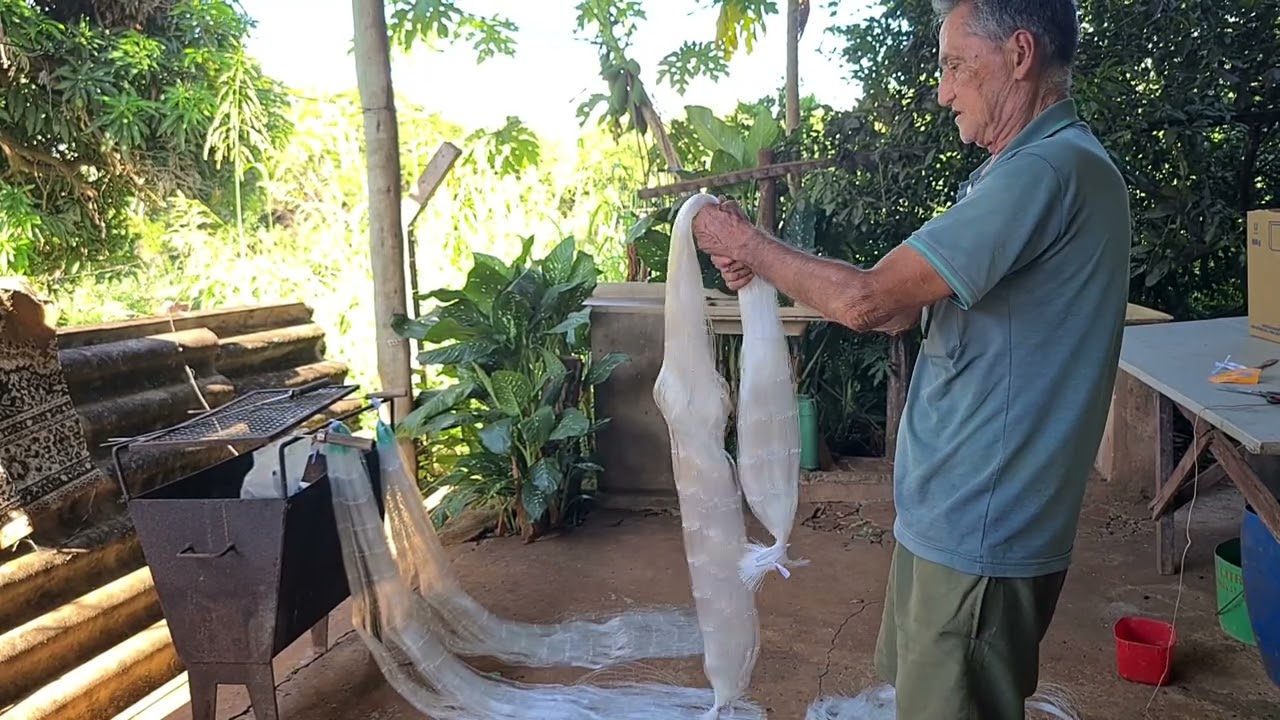 COMO CORTAR UM PANO DE REDE DE PESCA