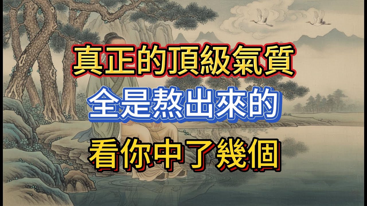 所謂頂級氣質，全是熬出來的！蘇軾一語道破天機，這5個特徵你中了幾個？