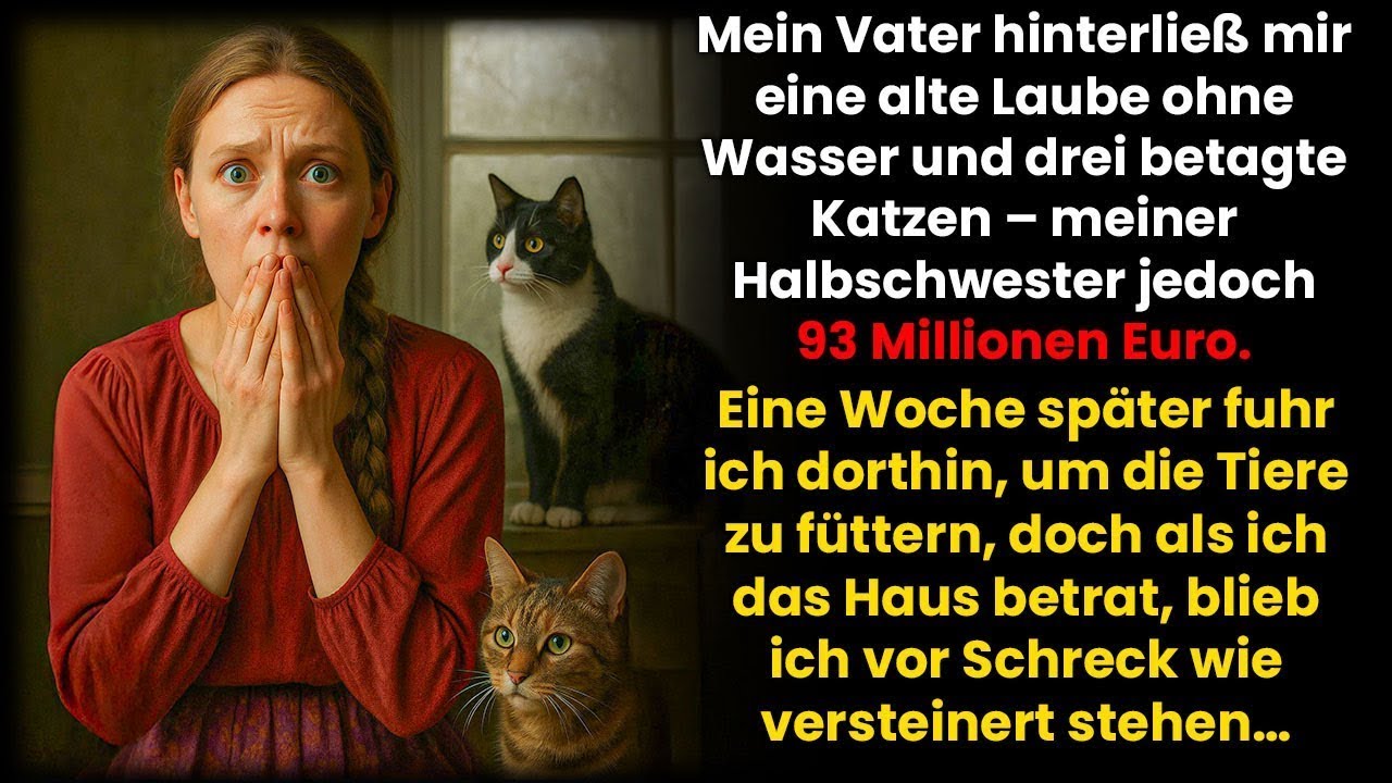 Mein Vater hinterließ mir eine alte Hütte und drei Katzen – meiner Schwester 93 Millionen Euro!