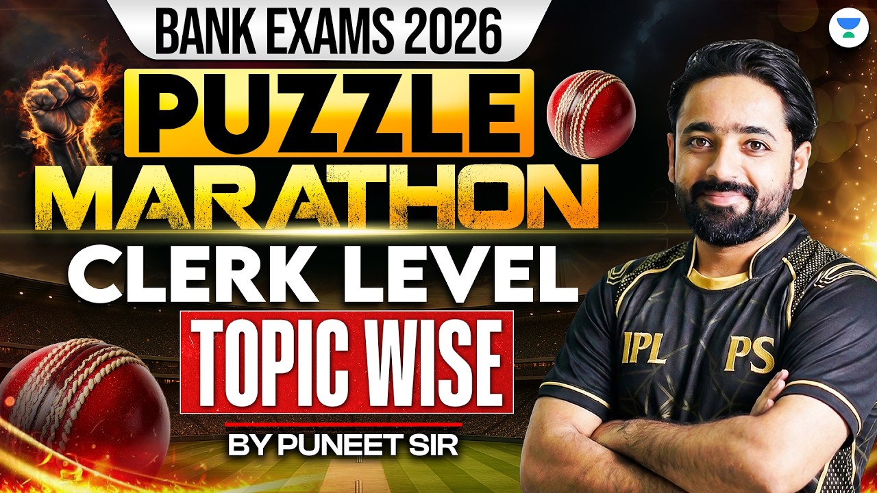 Bank Exams 2026 | Clerk Level Puzzle Marathon | Puzzle by Puneet Sir
