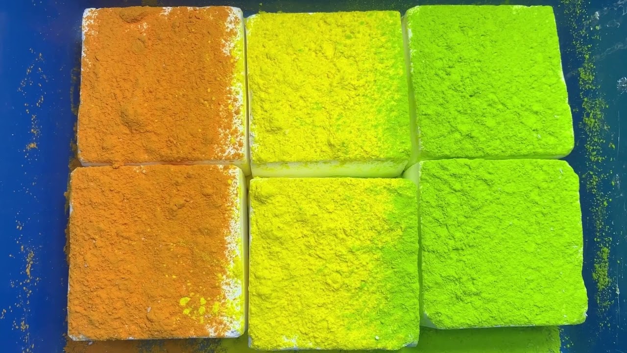 Happy Birthday to October Babies ~ Gymchalk with Holi Powder ~ ASMR ~ Oddly Satisfying