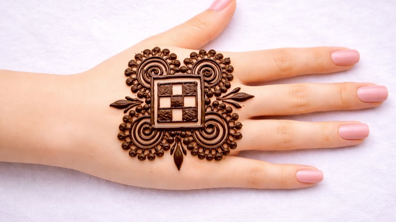 Simple Square Mehndi Design for Beginners | Back Hand Mehndi Tutorial 2026