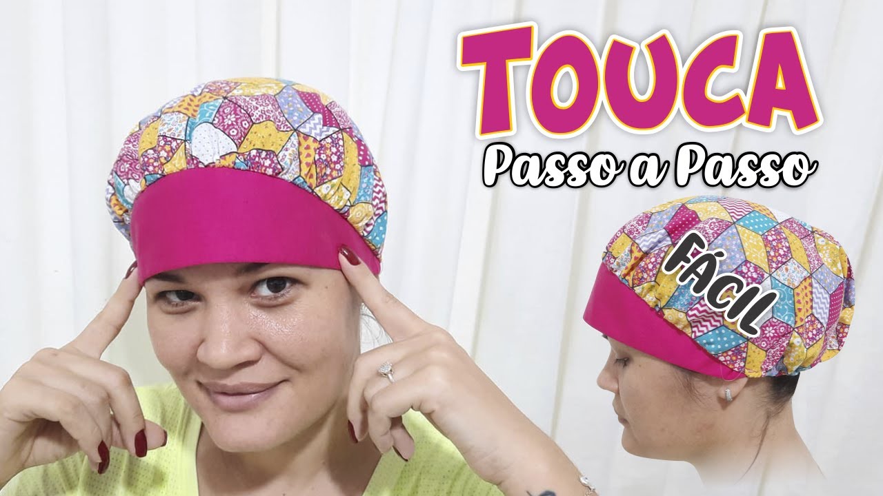 Como fazer Touca de Cozinha | Cirúrgica | Molde Fácil | Passo a Passo