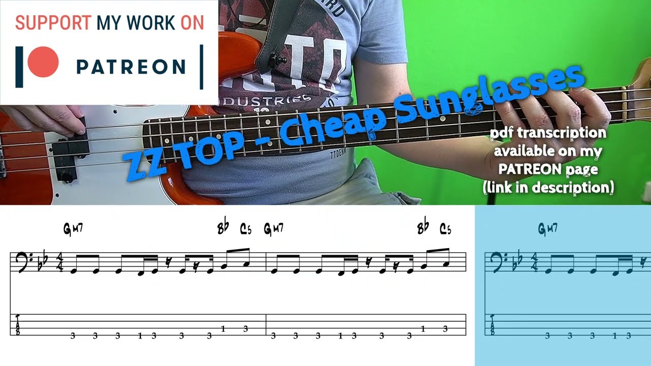 ZZ Top - Cheap Sunglasses (Bass cover with tabs)