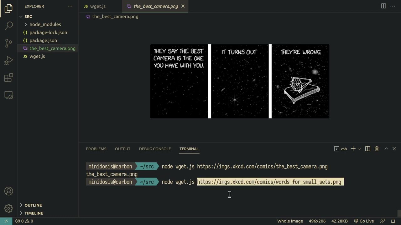 Javascript: Cómo descargo un fichero en NodeJS?
