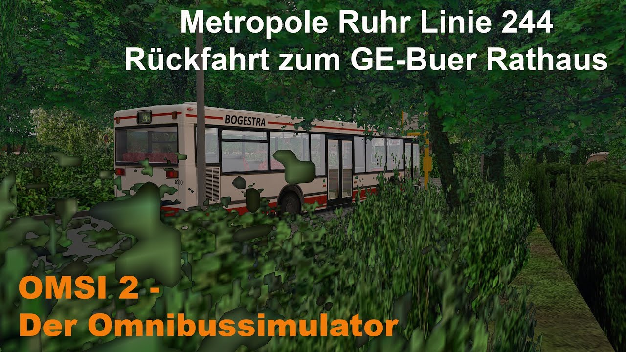 Omsi 2 Metropole Ruhr Linie 244 Rückfahrt zum GE-Buer Rathaus MAN NL EN92