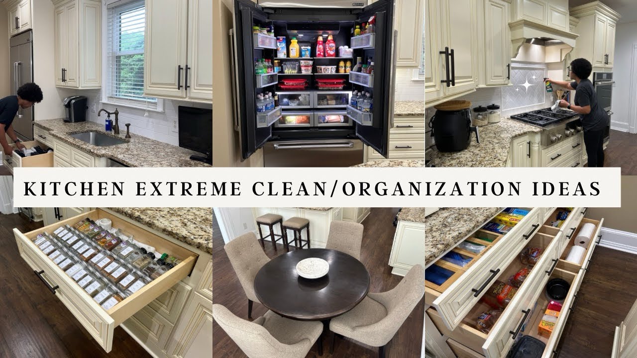 EXTREME CLEAN WITH ME | KITCHEN ORGANIZATION IDEAS & TIPS | WEEKLY GROCERY HAUL #extremecleanwithme