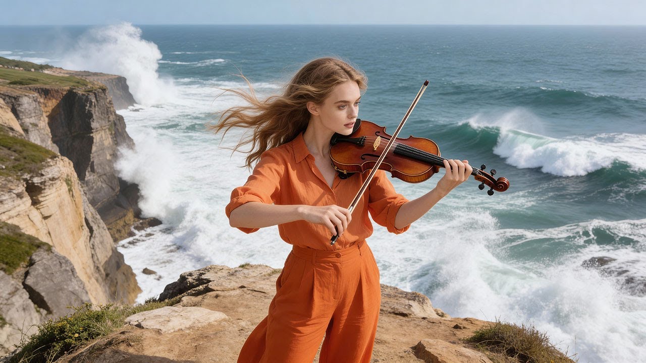 🎻🎹 Violin & Piano at the Seaside Cliff – 1 Hour Romantic Sleep Music for Peaceful Mind