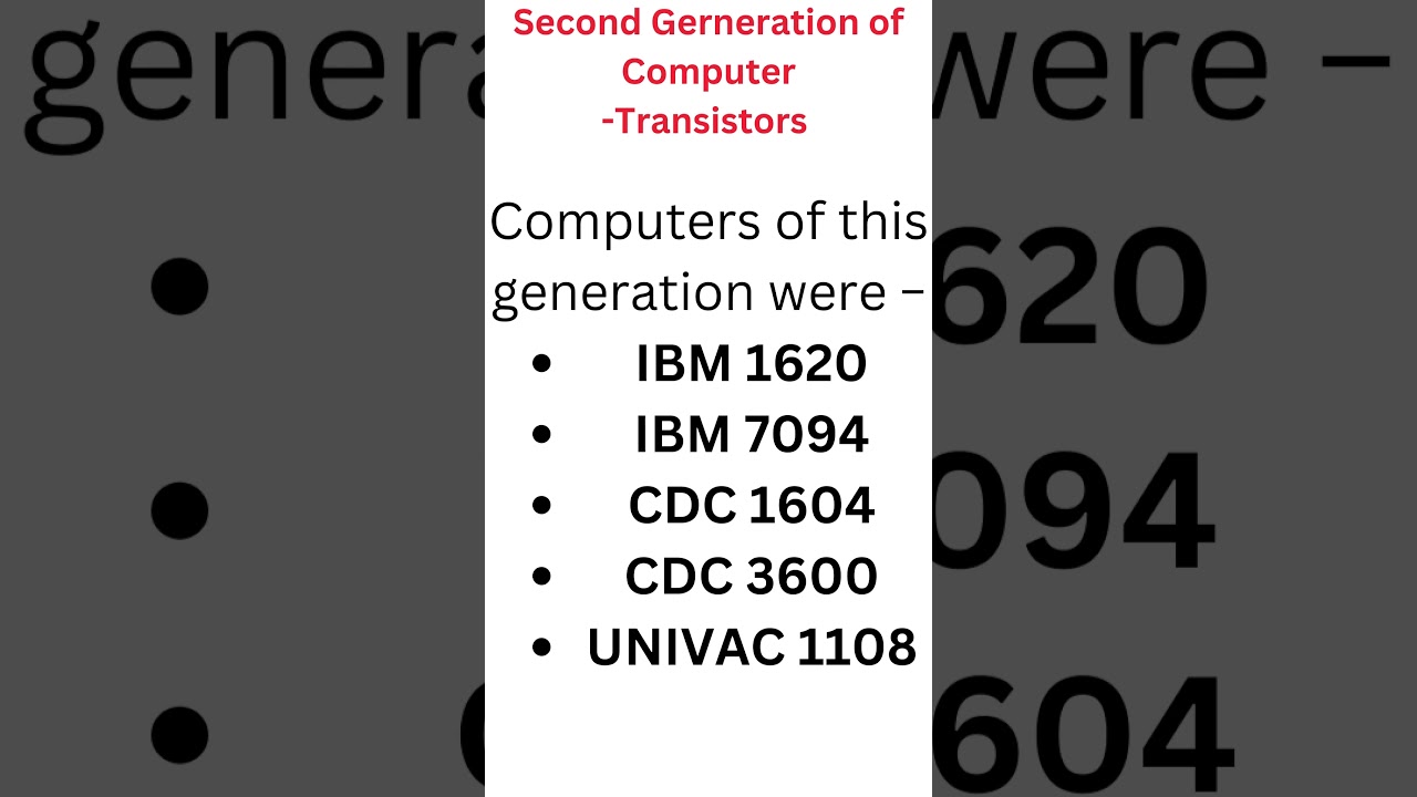 Second Generation of Computer #ict #computerknowledge #generationofcomputer #ugcnetpaper1