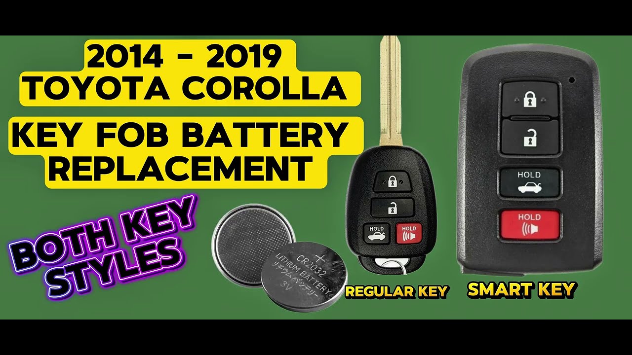Инструкция по замене батарейки в ключе Toyota Corolla 2014-2019 годов и по использованию смарт-кл...