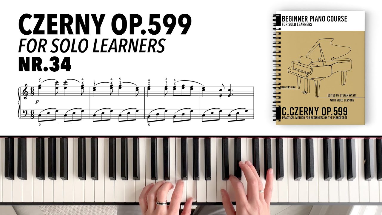 Czerny op.599 nr.34 Piano Tutorial | Practical Method for Beginners