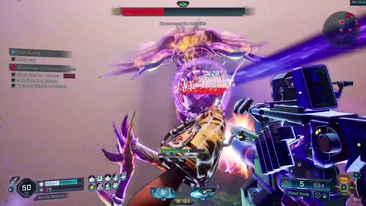 BLOOMREAPER SUB 1 MINUTE (0:59) CLEAR UVHM 6 TRUE MODE |  Borderlands 4