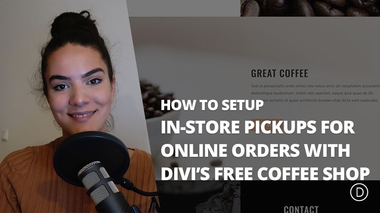 How to Set up In-Store Pickups for Online Orders with Divi's Free Coffee Shop Layout Pack