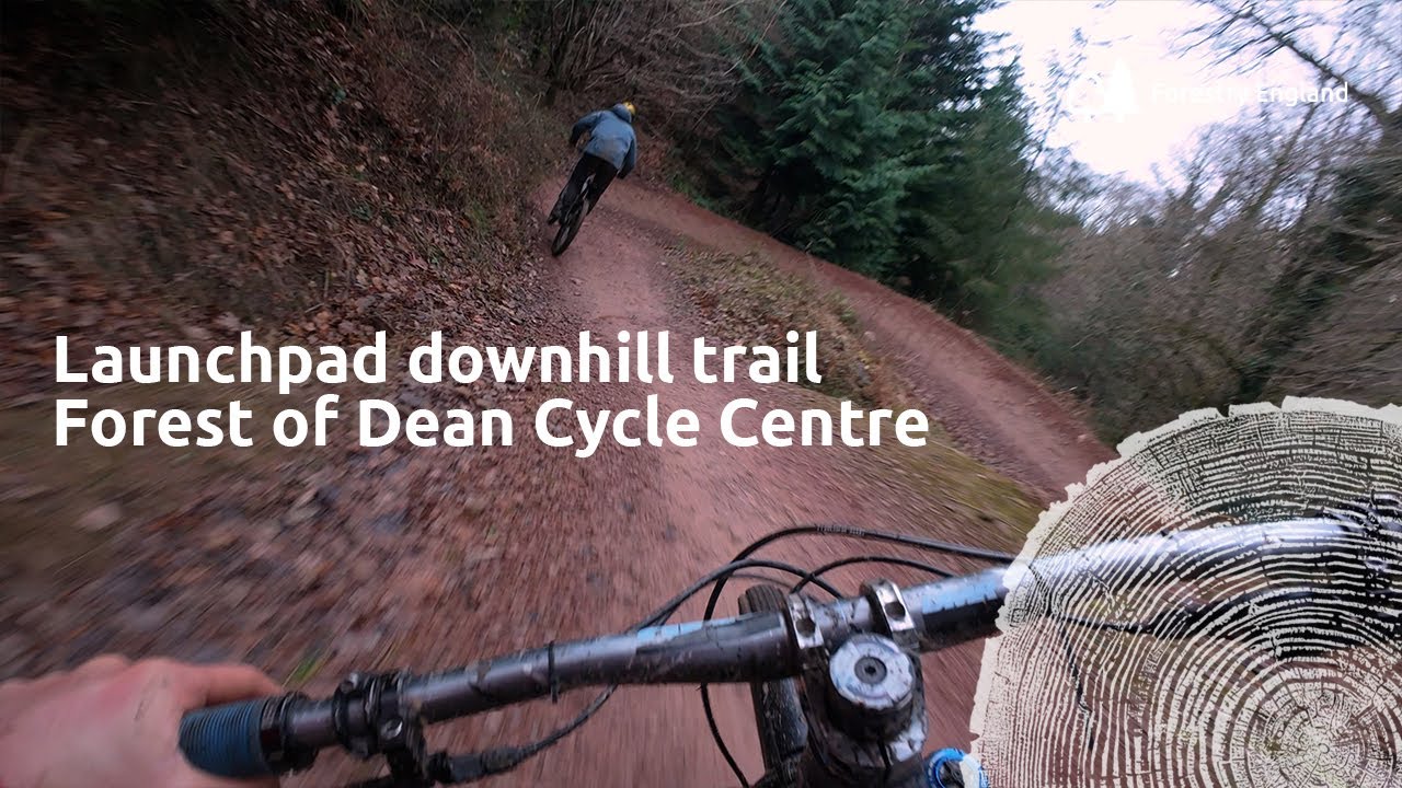 Launchpad | blue downhill mountain bike trail PoV | Forest of Dean cycle centre cycle