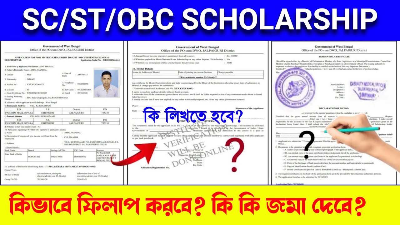Oasis Scholarship Form Fill Up 2025 | SC ST OBC Scholarship form fill up 2025 | oasis form fill up