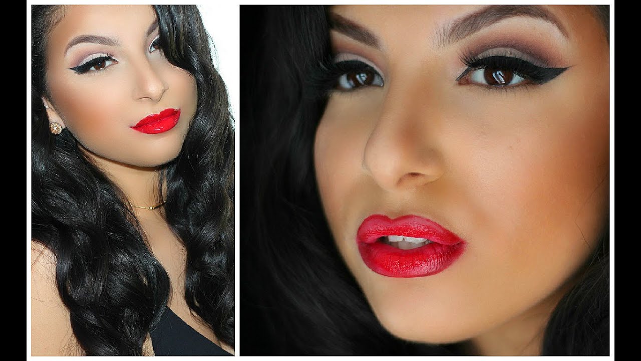 Classic Hollywood Makeup & Hair Tutorial PROM 2015 | Makeup By Leyla