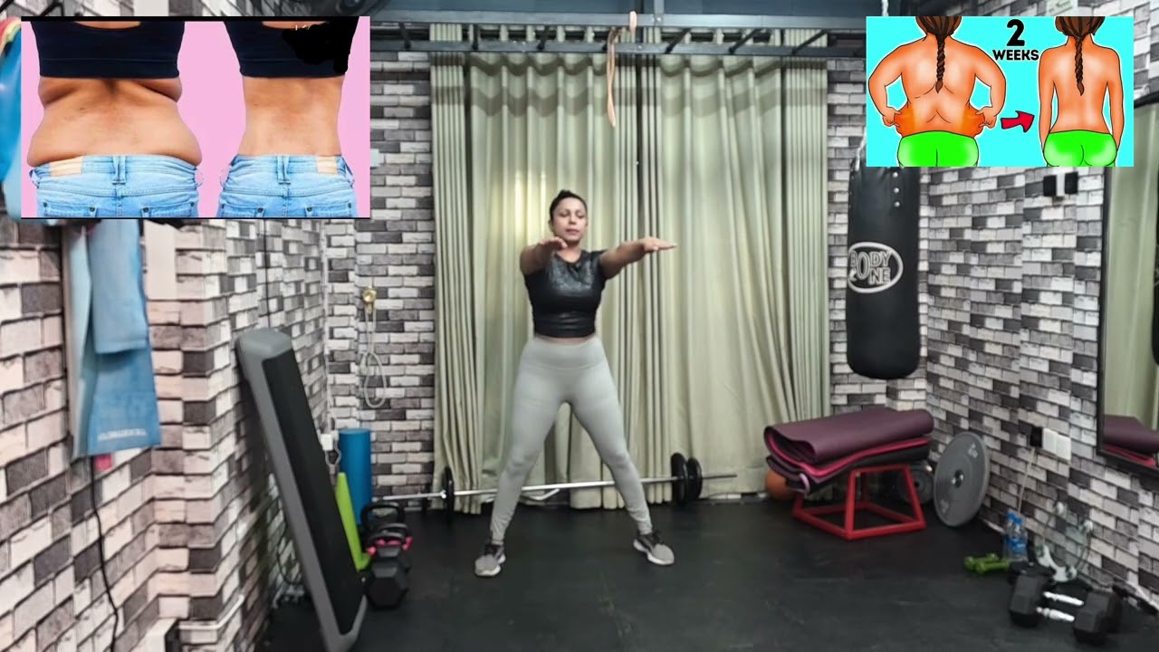 ඉන දෙපැත්තේ ටයර් දෙක නැති කරගමු.Easy standing workout to burn love handles in 2 weeks #fitwithyash 