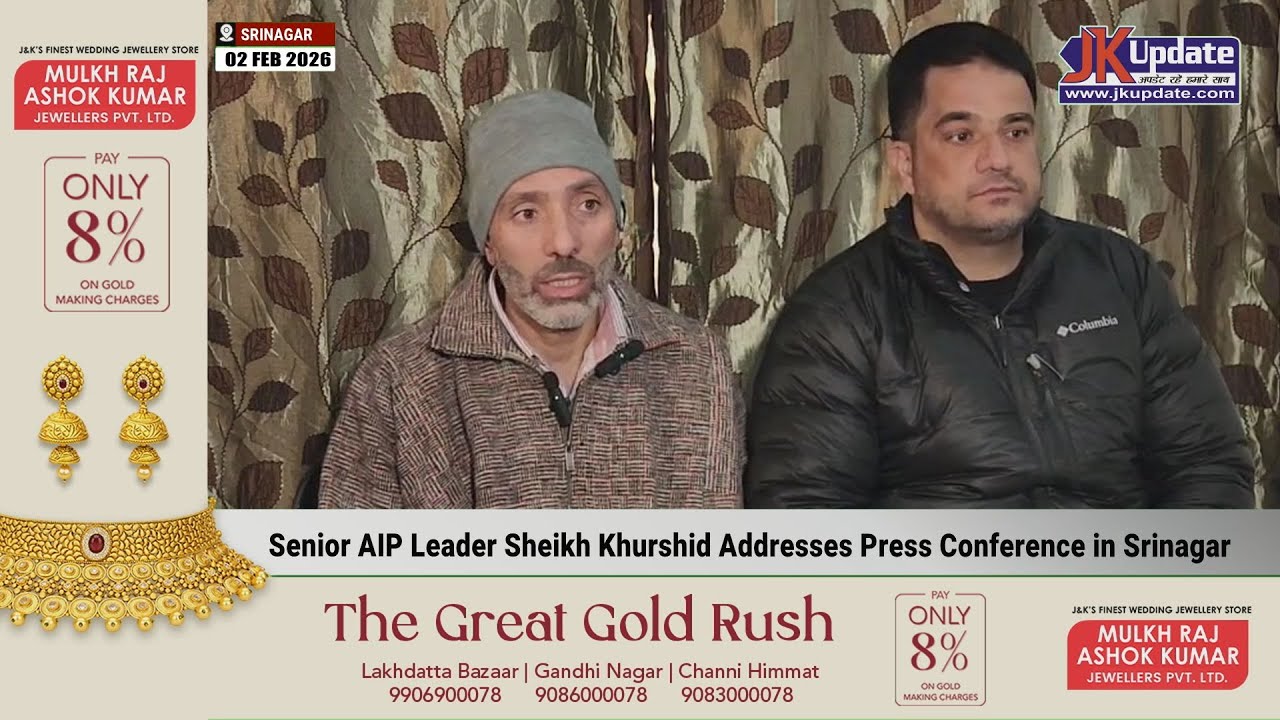 Senior AIP Leader Sheikh Khurshid Addresses Press Conference in Srinagar