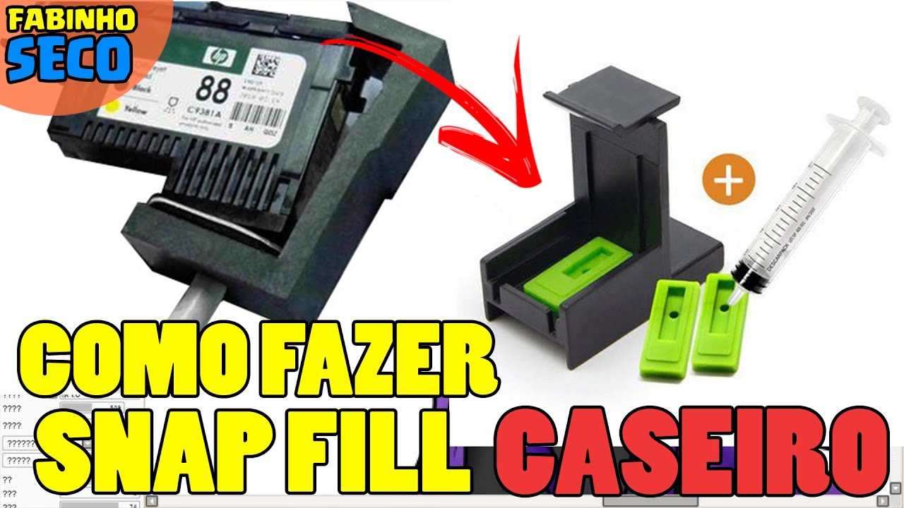 Como Fazer um Snap Fill Caseiro ? / Como Tirar Ar Do Cartucho Em Casa - Fabinho Seco