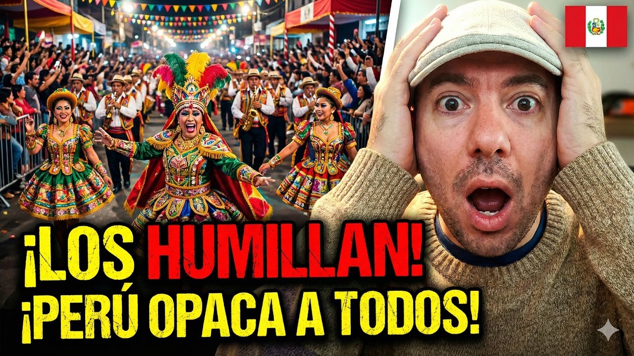 ¿BOLIVIA LLORA POR PERÚ? 😳 Español descubre cómo los Carnavales Peruanos OPACAN al resto 🇵🇪