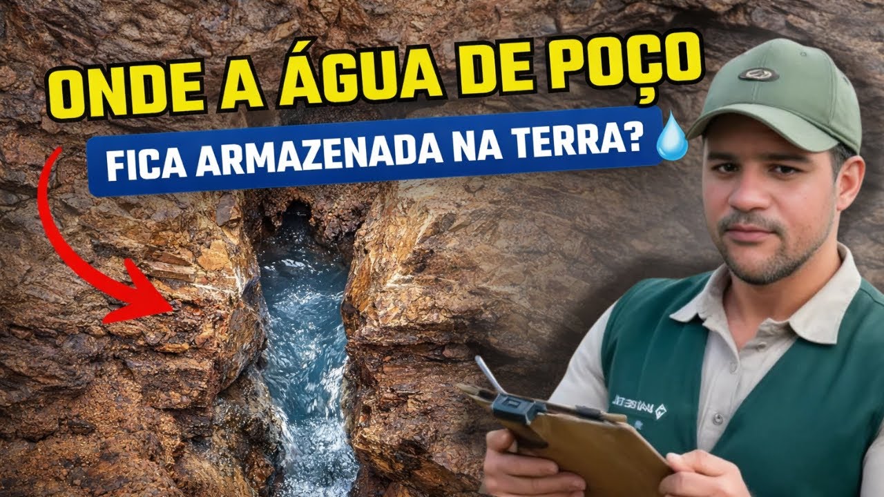 É aqui que a água do poço fica guardada no subsolo