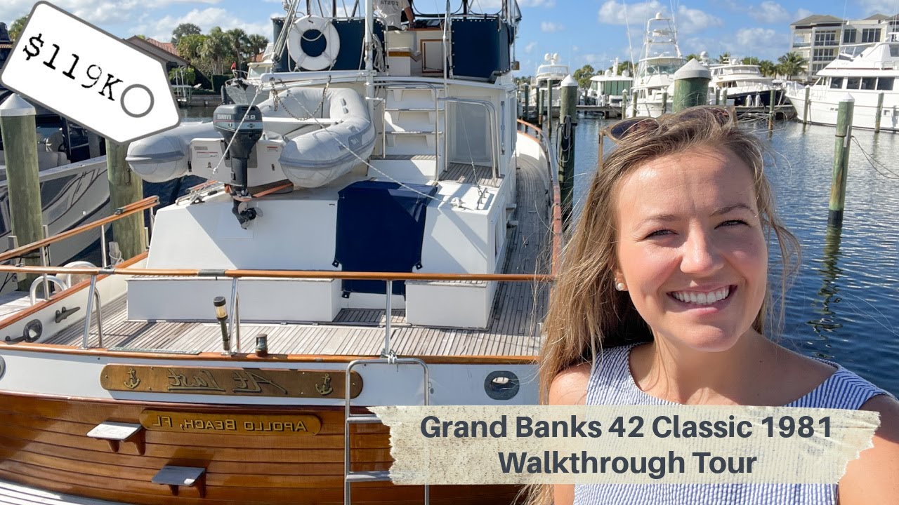 GRAND BANKS 42 CLASSIC 1981: обзорная экскурсия на яхте с Сарой Фитиан