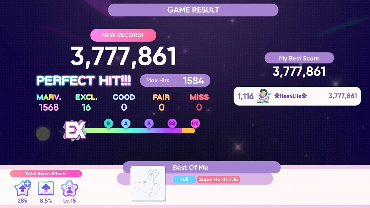[Rhythm Hive] BTS - Best Of Me (super hard on full version) (all excellent)