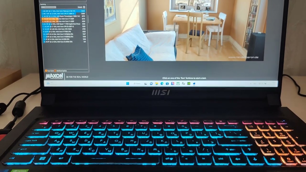 1280p i7 12 поколения, тест в актуальных CINEBENCH R15, R20, R23