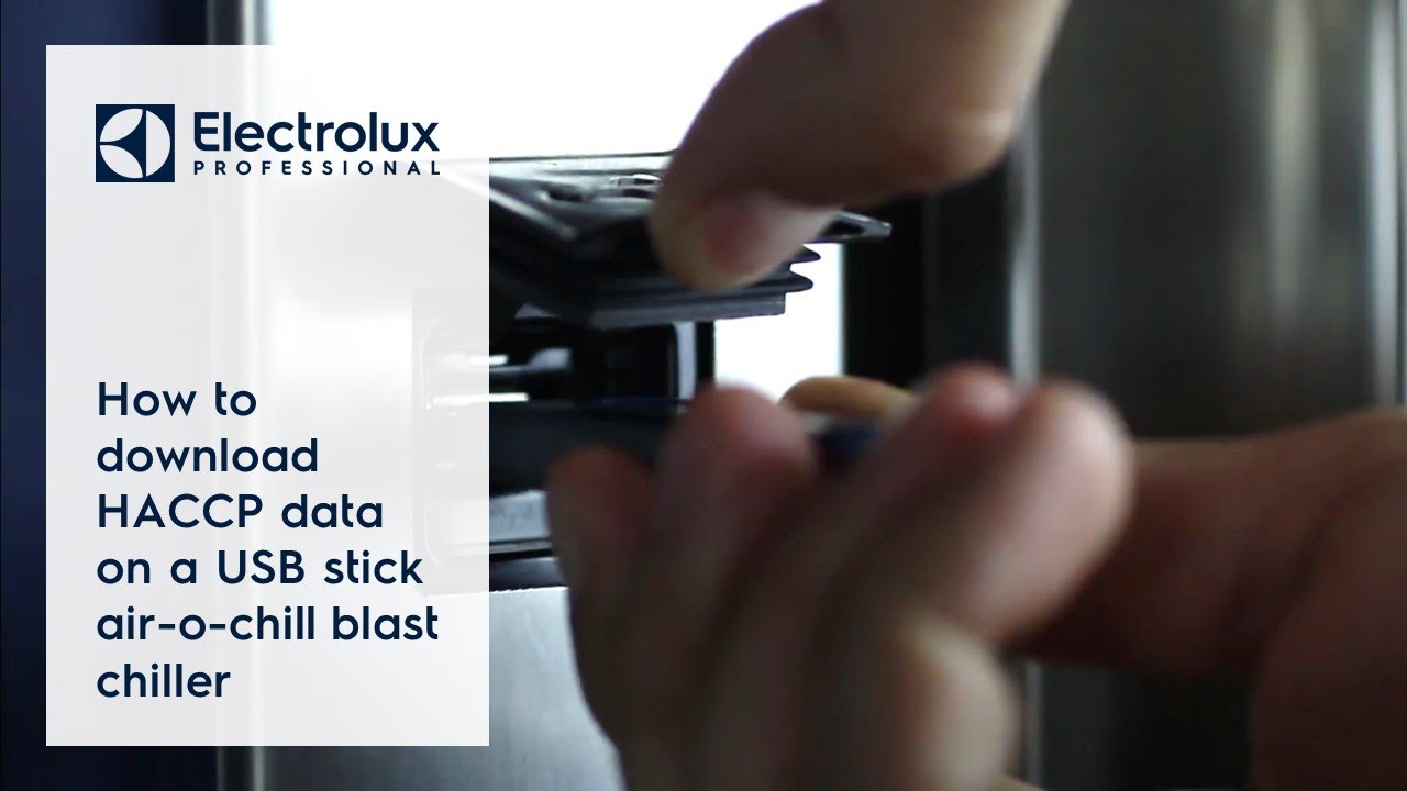 How to download HACCP data on a USB stick - air-o-chill blast chiller | Electrolux Professional