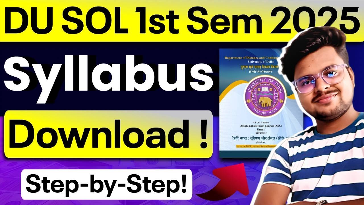 🔥 How to Download DU SOL 1st Semester Syllabus 2025 - Step-by-Step!