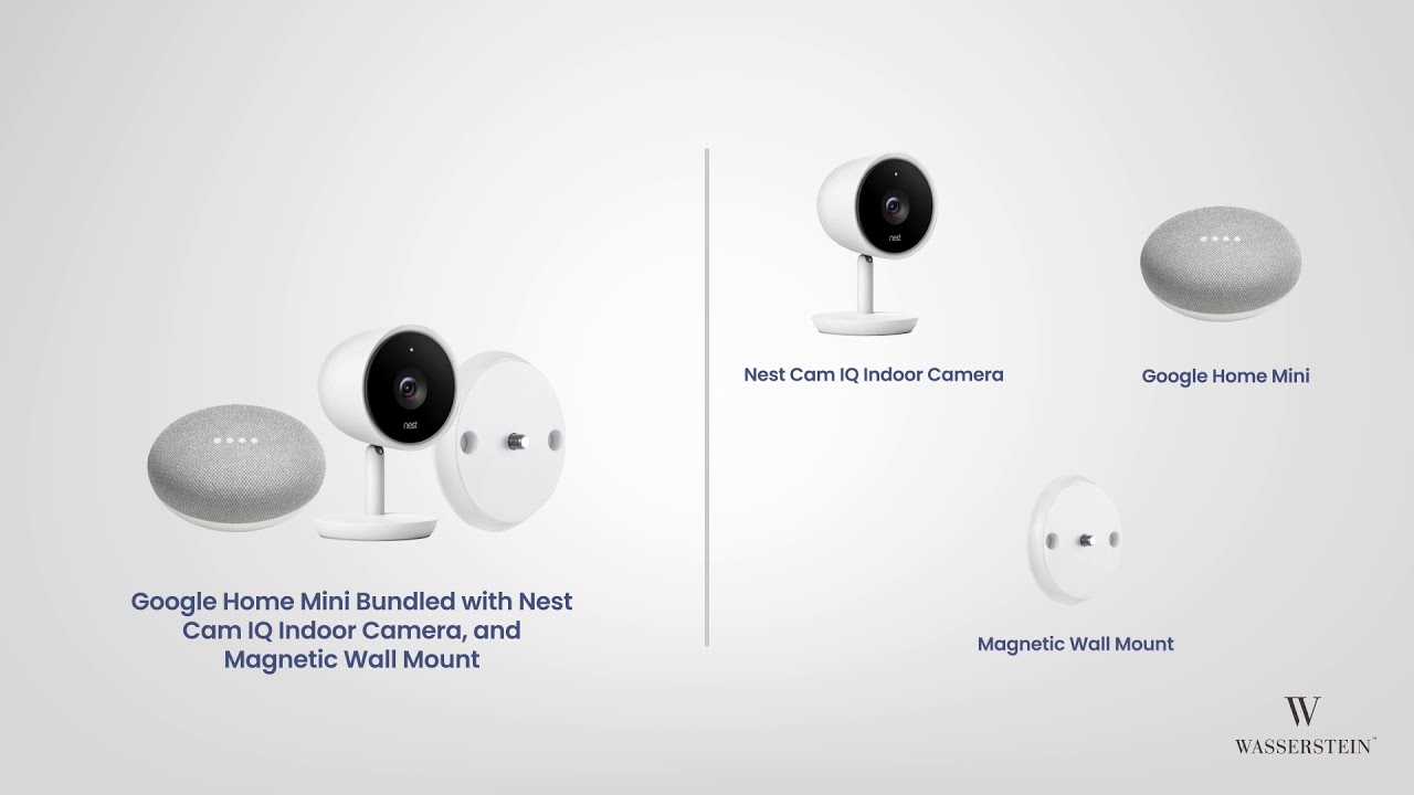 Google Home Mini & Nest Cam IQ Indoor with Magnetic Mount | Wasserstein