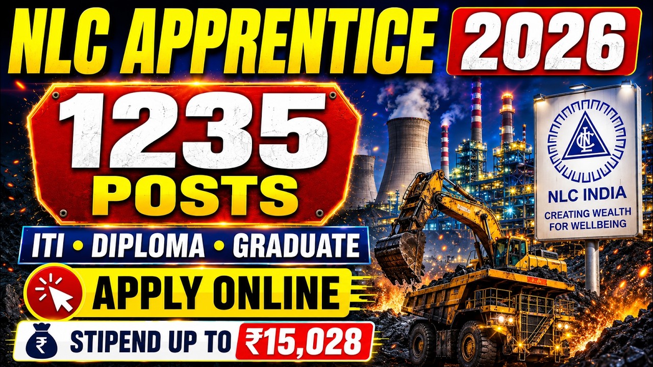 NLC India Vacancy 2026 | 1235 Apprentice Posts | ₹15,028 Stipend | Full Details
